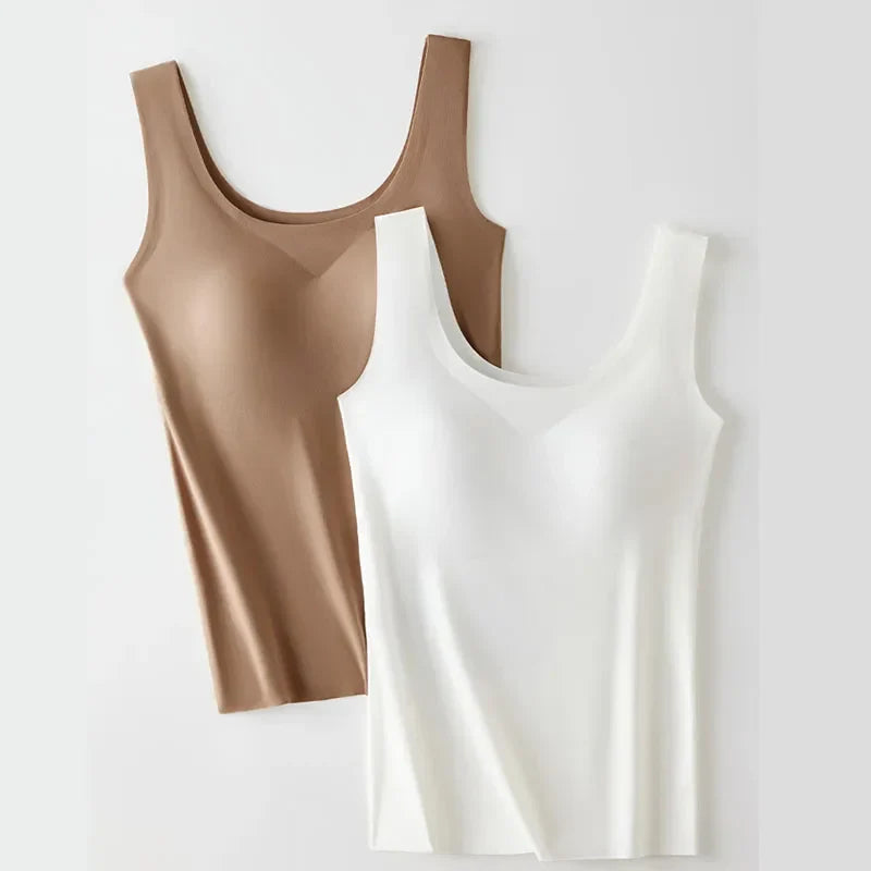 Women's Seamless Tank Top | Padded Chest