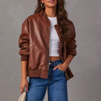 Women's Oversized Winter Bomber Jacket | Zip Up