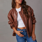 Women's Oversized Winter Bomber Jacket | Zip Up