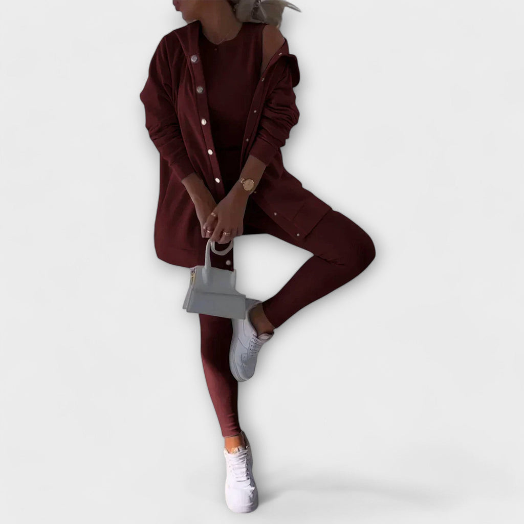 Women's Cardigan Casual Set | 3-Piece