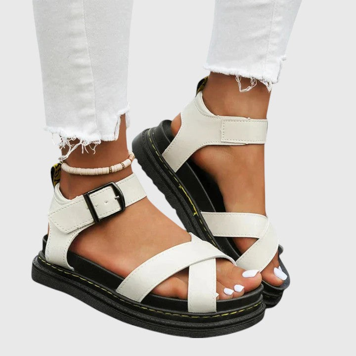 Women's Casual Buckle Closure Platform Sandals | Ankle Strap