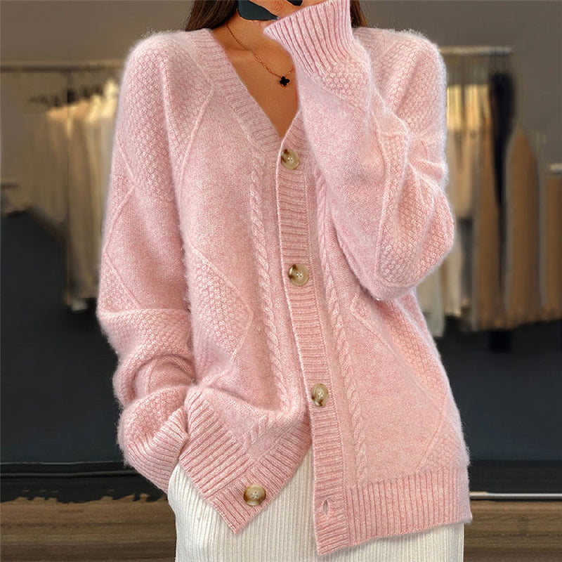 Women's Long Button Up Knitted Cardigan | Winter