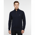 Men’s Ribbed Quarter Zip Sweater | Stand Collar