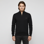 Men’s Ribbed Quarter Zip Sweater | Stand Collar