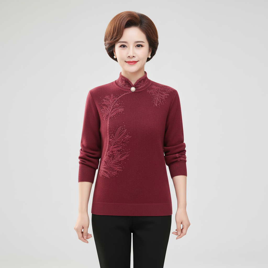 Women’s Mandarin Collar Sweater | Winter