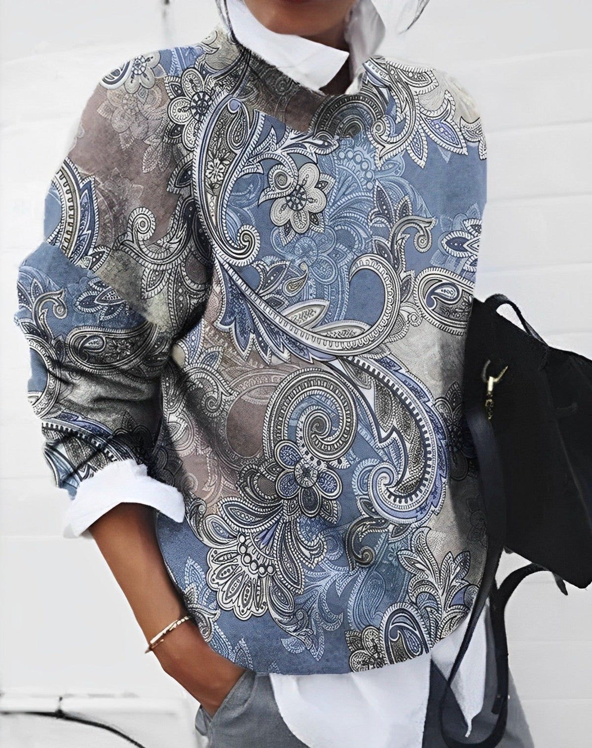 Women’s Casual Printed Top | Long Sleeves