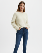 Women's Crew Neck Knit Sweater | Oversized