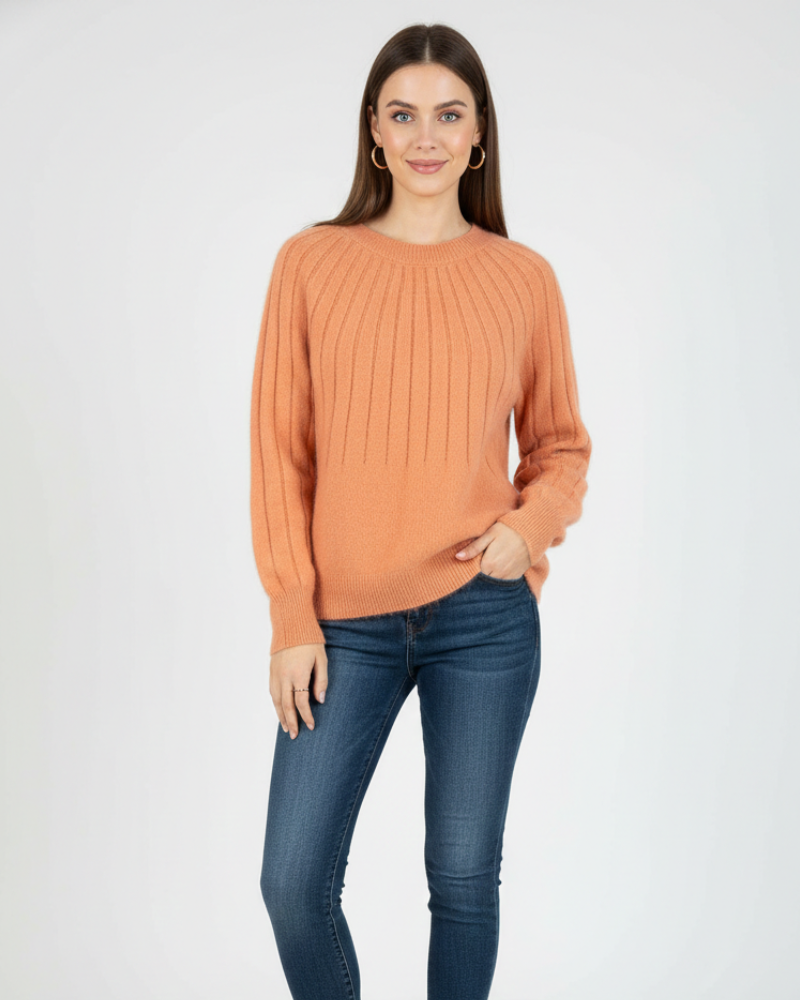 Women's Crew Neck Knit Sweater | Oversized