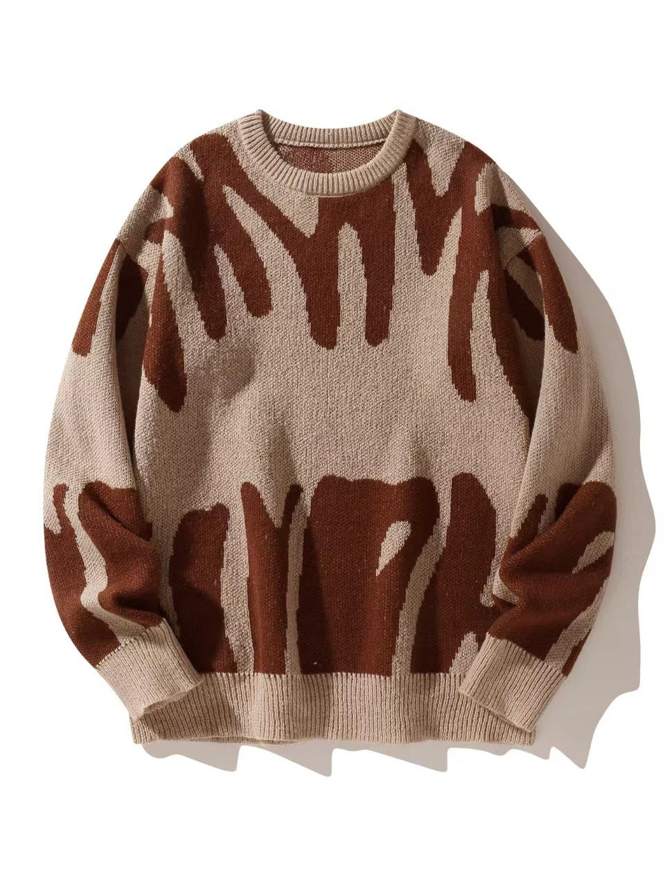 Men's Streetwear Graphic Crew Neck Sweater | Oversized