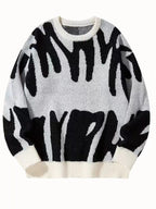 Men's Streetwear Graphic Crew Neck Sweater | Oversized