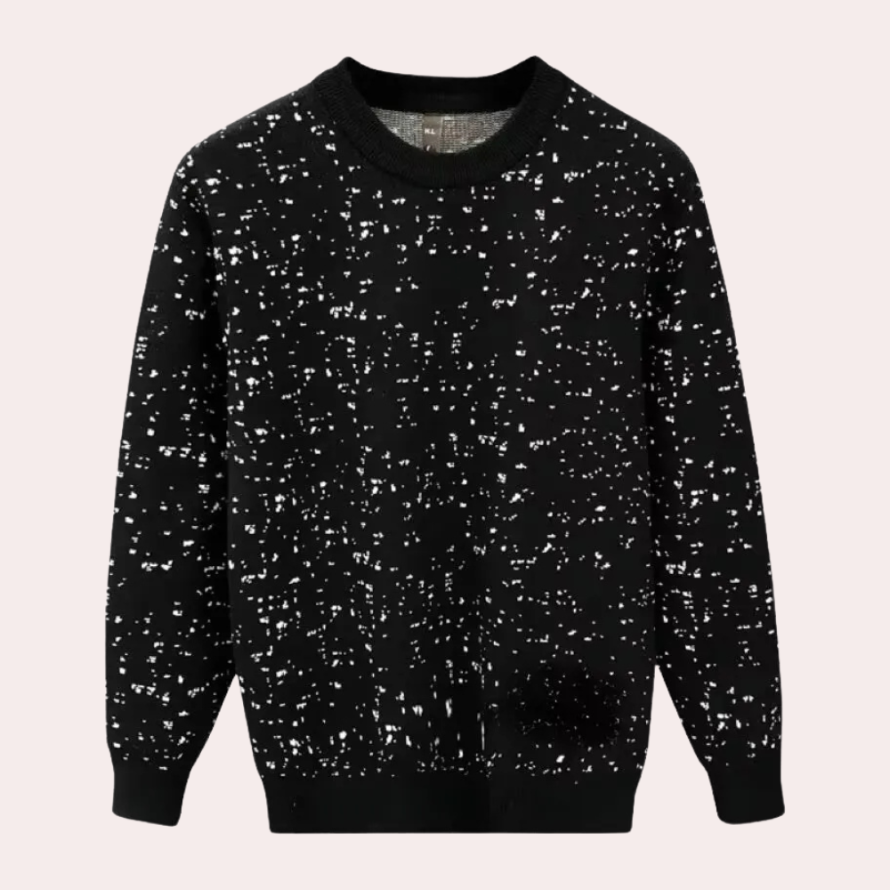 Men’s Regular Fit Printed Crew Neck Sweater | Long Sleeves