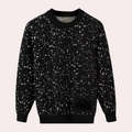Men’s Regular Fit Printed Crew Neck Sweater | Long Sleeves