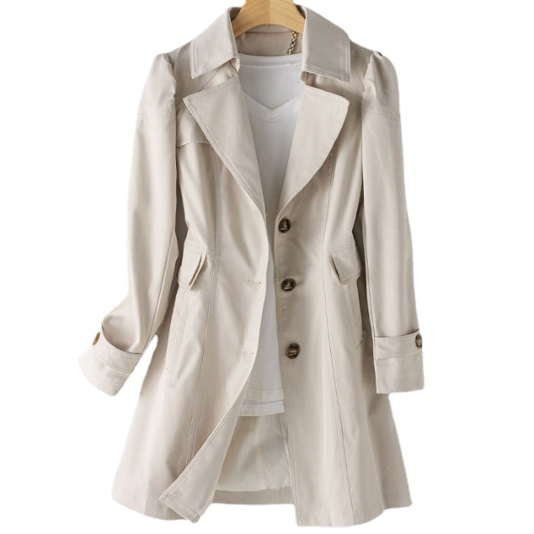 Women's Elegant Notch Lapel Trench Coat | Tailored