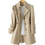 Women's Elegant Notch Lapel Trench Coat | Tailored