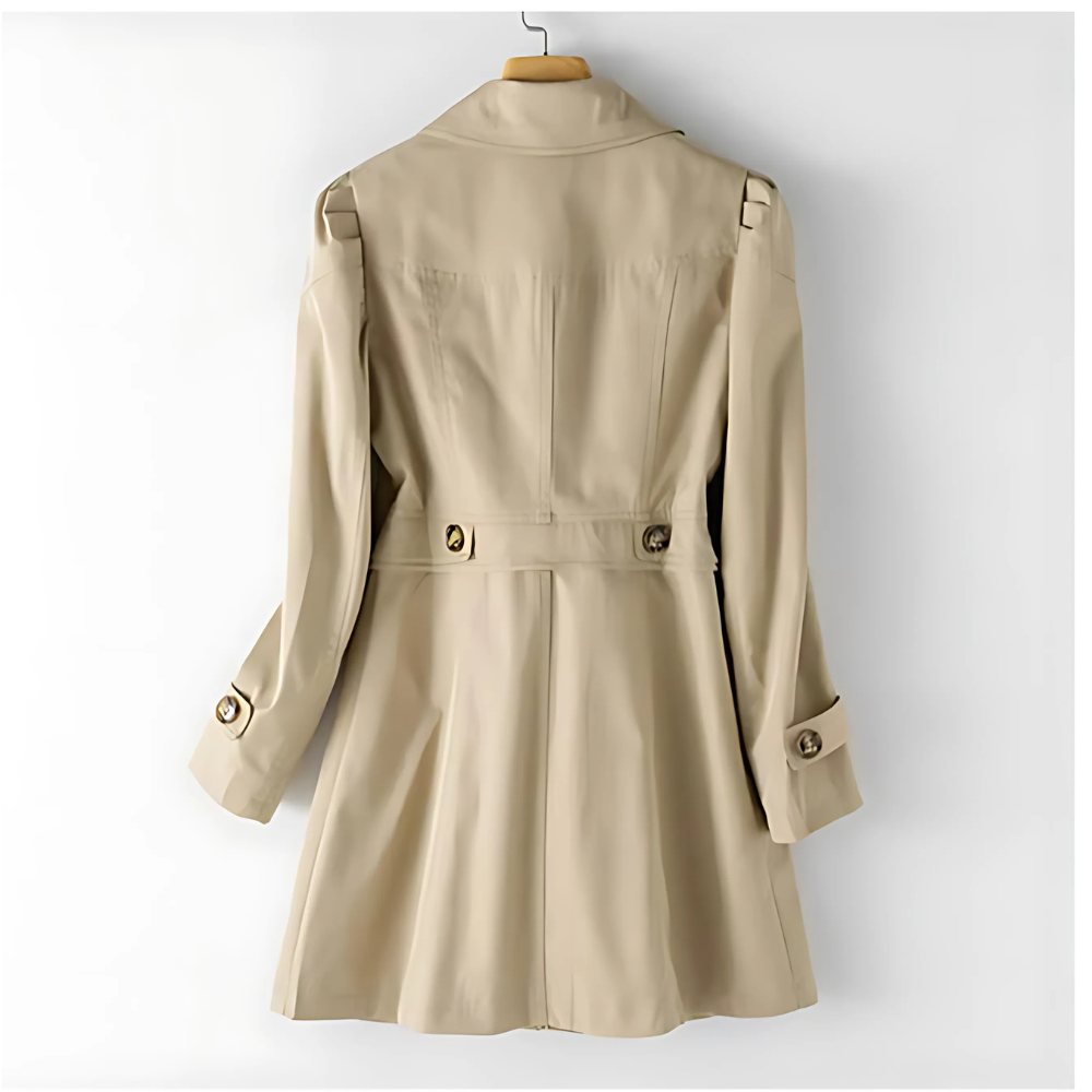Women's Elegant Notch Lapel Trench Coat | Tailored