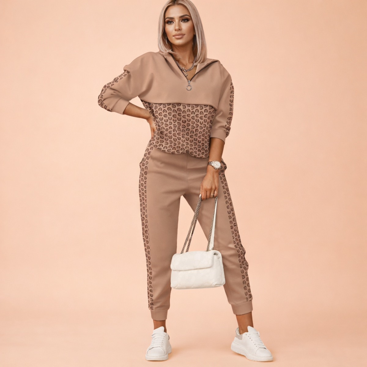 Women’s Geometric Print Casual Set | Two Piece