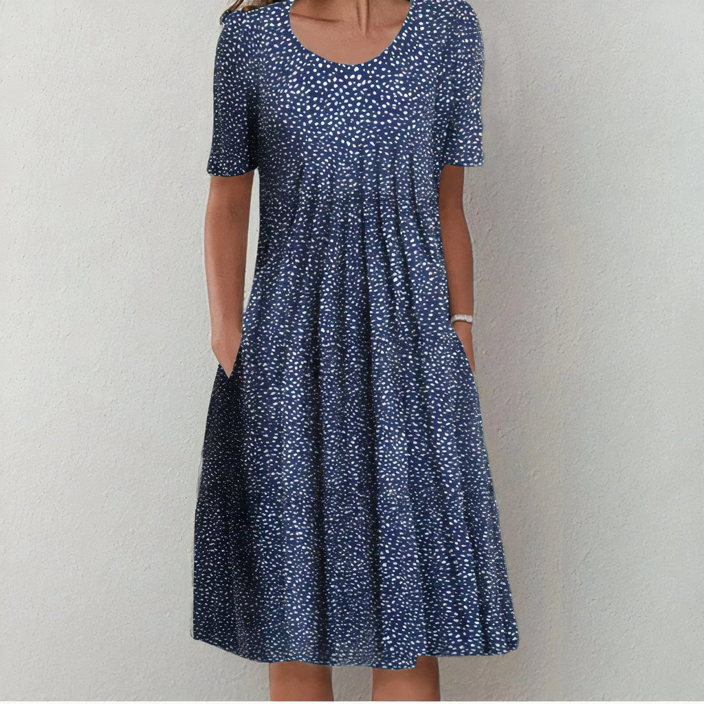 Women's Floral Printed Flared A-Line Summer Dress | Midi