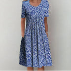 Women's Floral Printed Flared A-Line Summer Dress | Midi