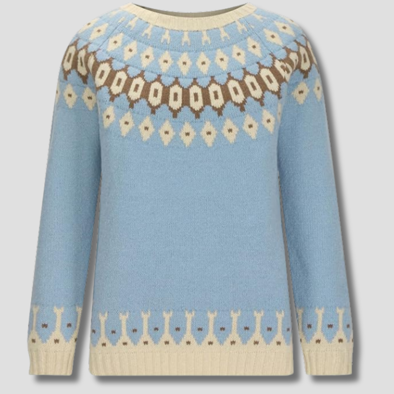 Women's Knitted Patterned Sweater | Winter