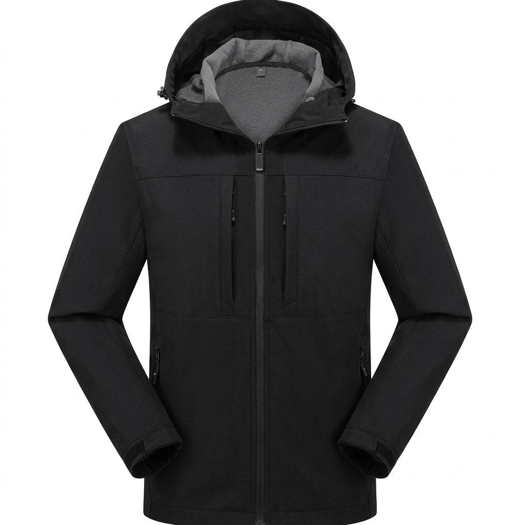 Men's Winter Long Sleeve Hooded Jacket | Zip Up