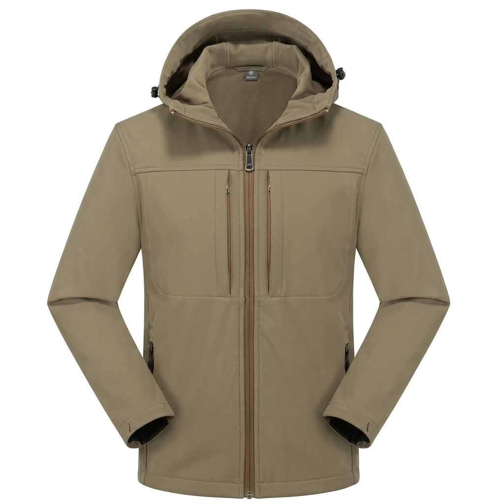 Men's Winter Long Sleeve Hooded Jacket | Zip Up