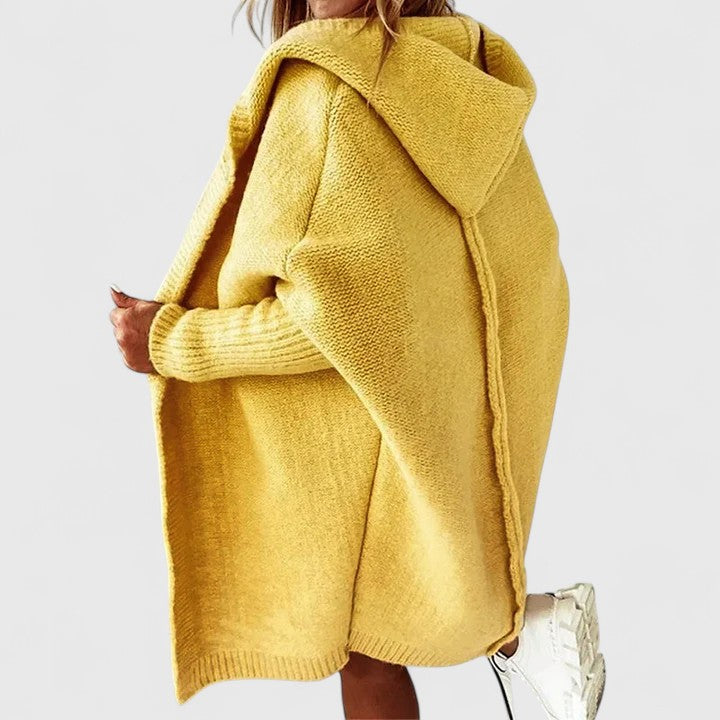 Women's Oversized Long Knit Cardigan | Hooded