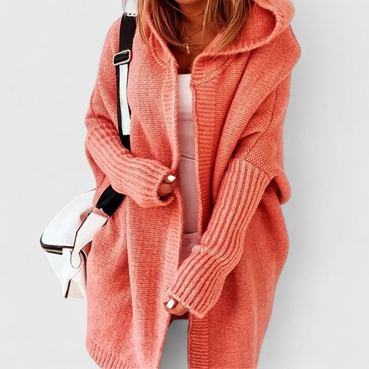 Women's Oversized Long Knit Cardigan | Hooded