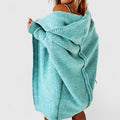 Women's Oversized Long Knit Cardigan | Hooded