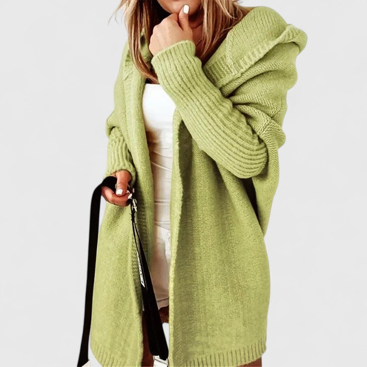Women's Oversized Long Knit Cardigan | Hooded