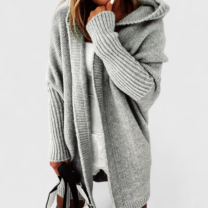 Women's Oversized Long Knit Cardigan | Hooded