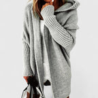 Women's Oversized Long Knit Cardigan | Hooded