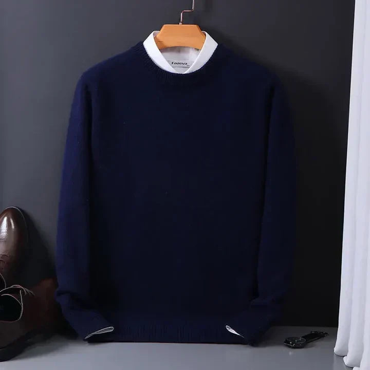 Men’s Long Sleeve Crew Neck Knit Sweater | Winter