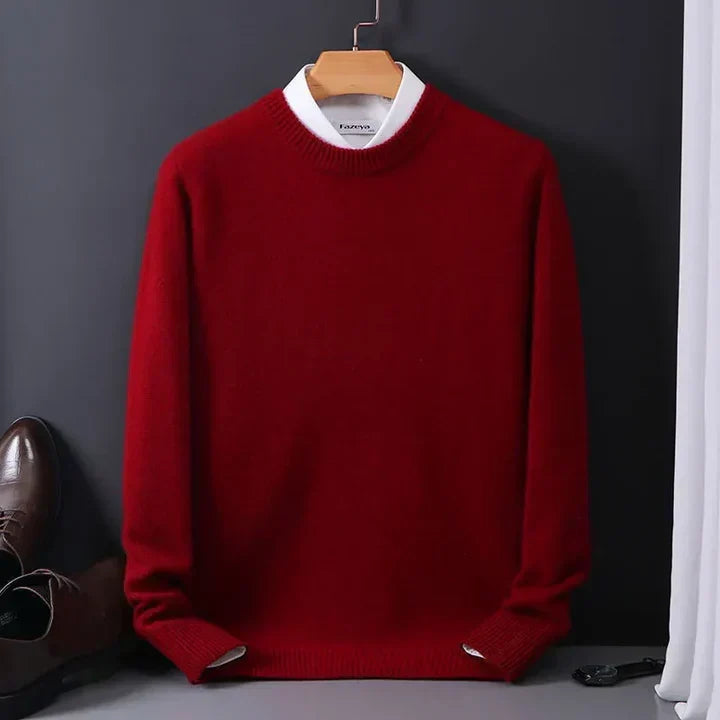Men’s Long Sleeve Crew Neck Knit Sweater | Winter