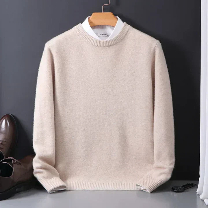 Men’s Long Sleeve Crew Neck Knit Sweater | Winter