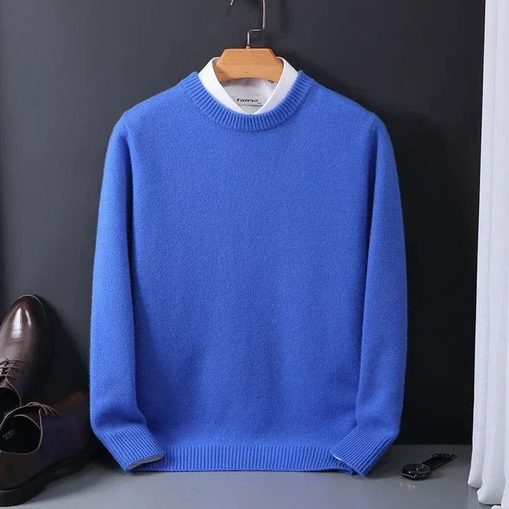 Men’s Long Sleeve Crew Neck Knit Sweater | Winter