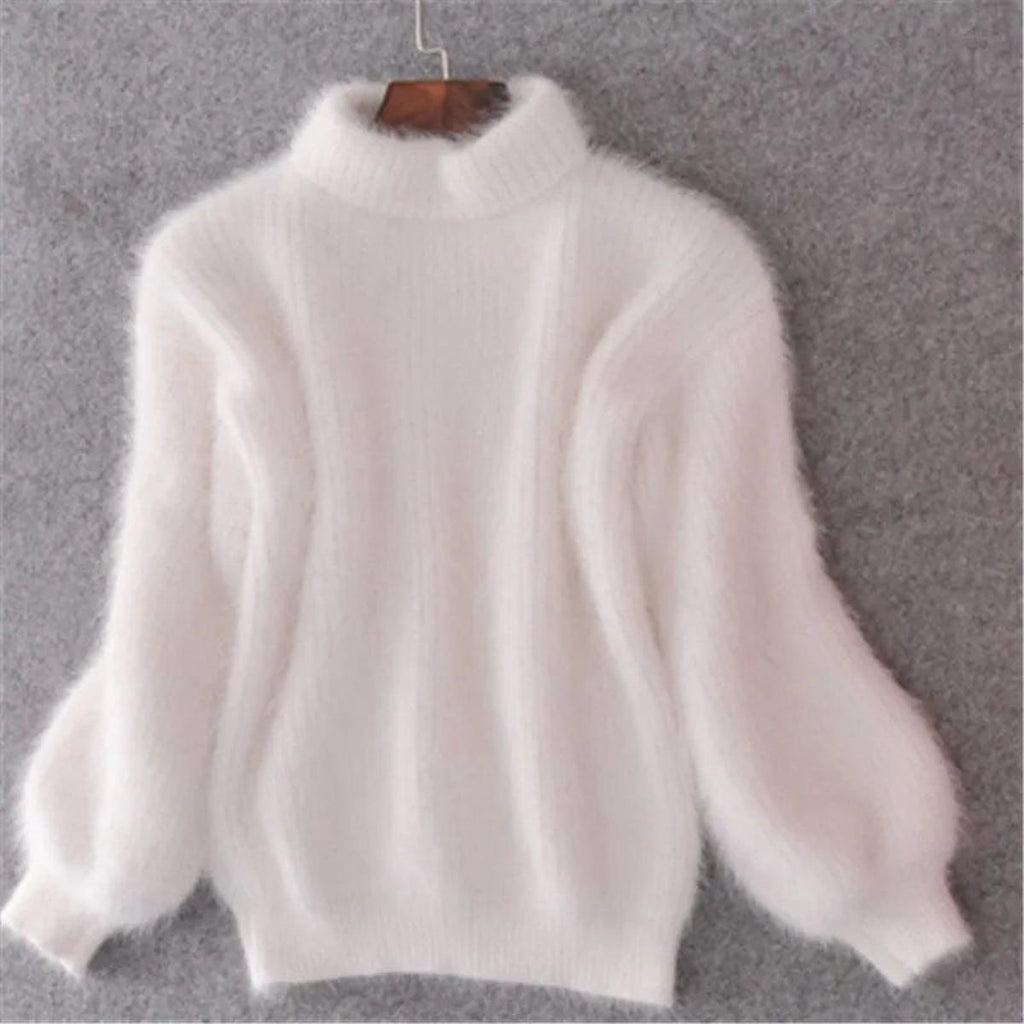 Women's Winter Knitted Sweater | Mock Neck