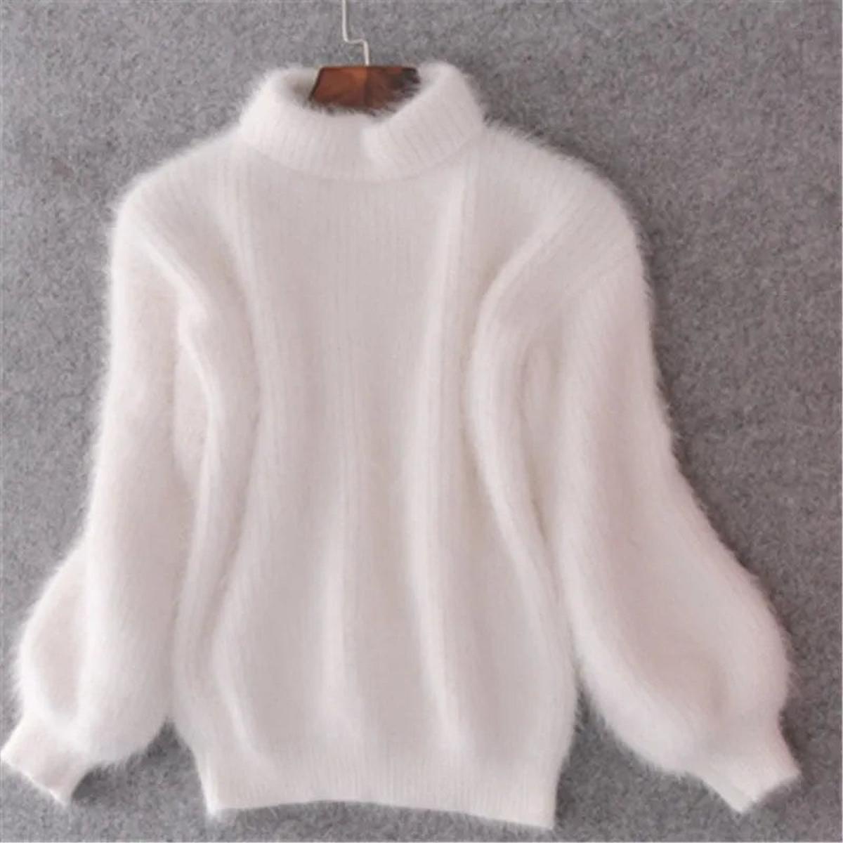 Women's Winter Knitted Sweater | Mock Neck