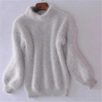 Women's Winter Knitted Sweater | Mock Neck