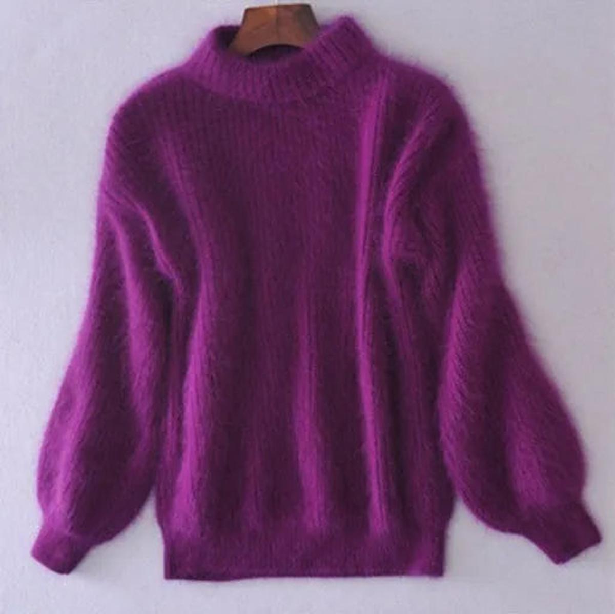 Women's Winter Knitted Sweater | Mock Neck