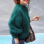 Women's Winter Knitted Sweater | Mock Neck