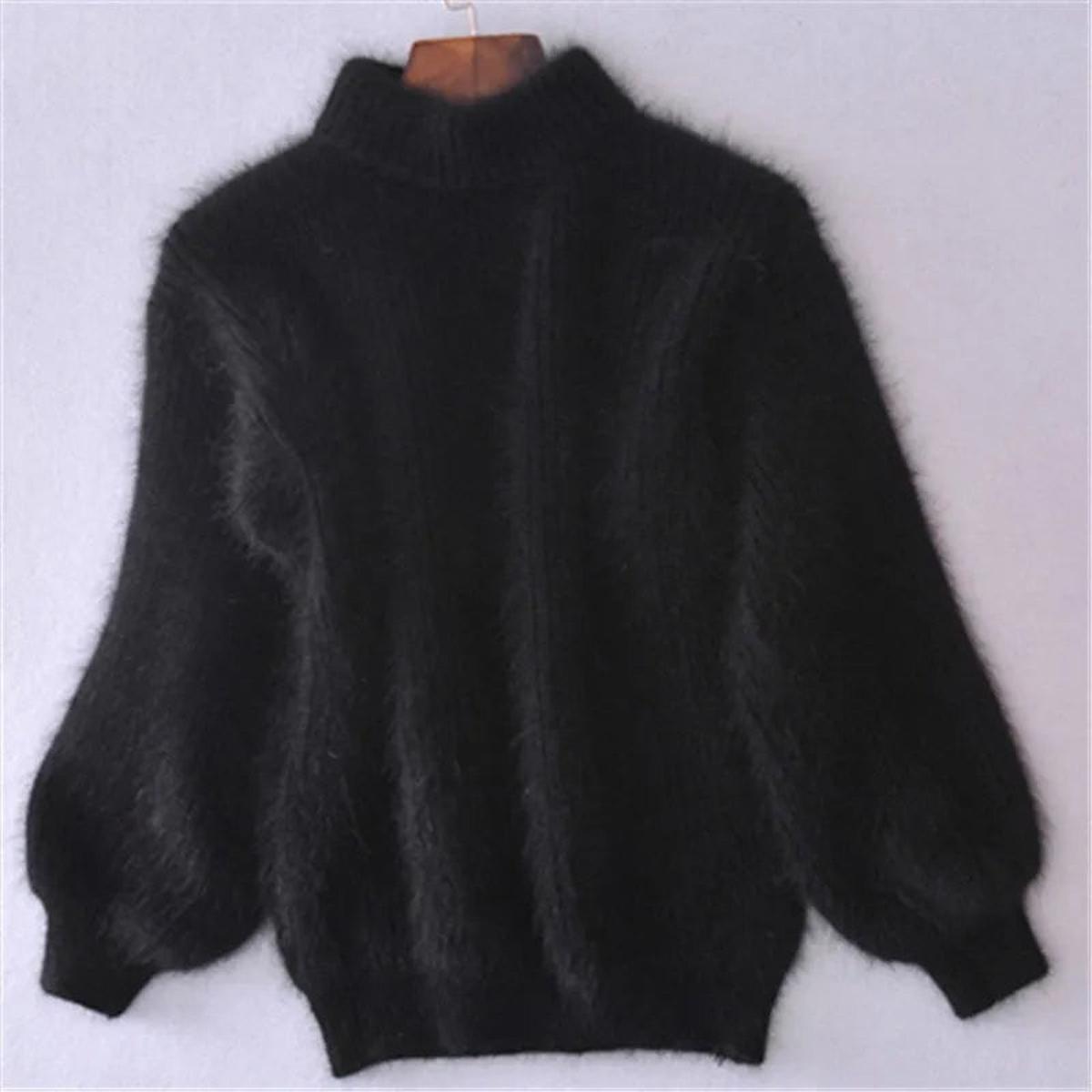Women's Winter Knitted Sweater | Mock Neck