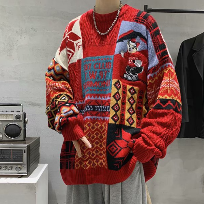 Men's Oversize Knitted Sweater | Christmas