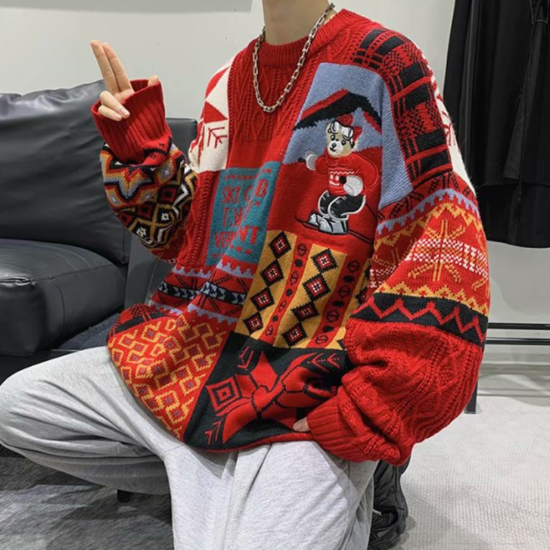 Men's Oversize Knitted Sweater | Christmas