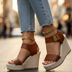 Women's Elegant Wedge Sandals | Ankle Strap