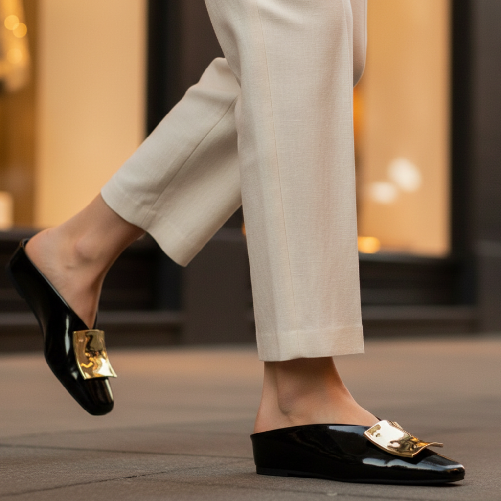 Women's Elegant Square Toe Flats | Slip On