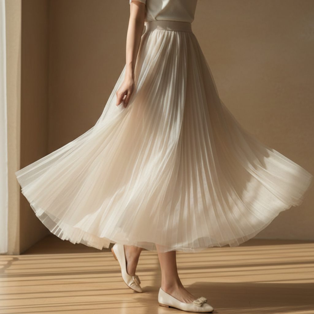 Women's Elegant Pleated Skirt | Midi