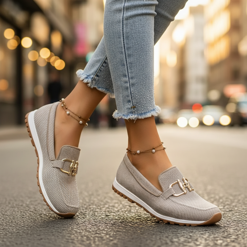 Women's Flat Buckle Loafers | Slip On