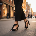Women's Cutout T-Strap Heels | Casual