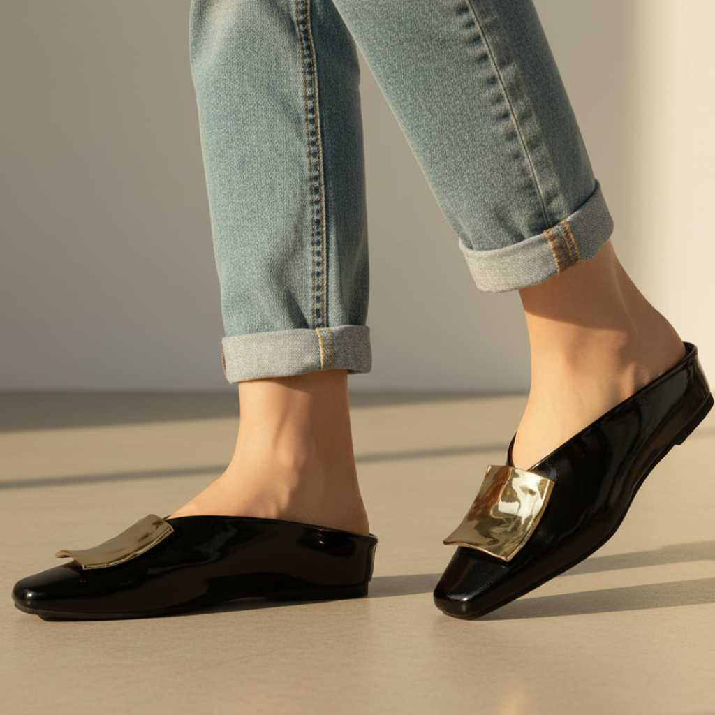 Women's Elegant Square Toe Flats | Slip On
