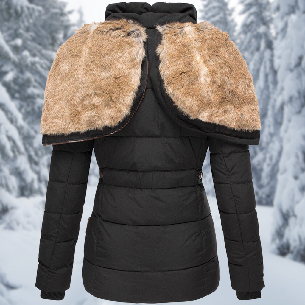 Women's Long Button Puffer Jacket | Winter